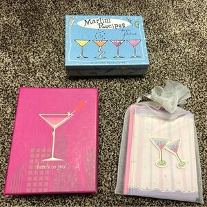 Lot of “Martini” themed stationary cards. These note cards all depict Martinis!